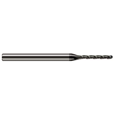 Harvey Tool Miniature End Mill - Ball - Long Flute 0.0200" (.5 mm) Cutter DIA x 0.1600" Length of Cut 34020-C4